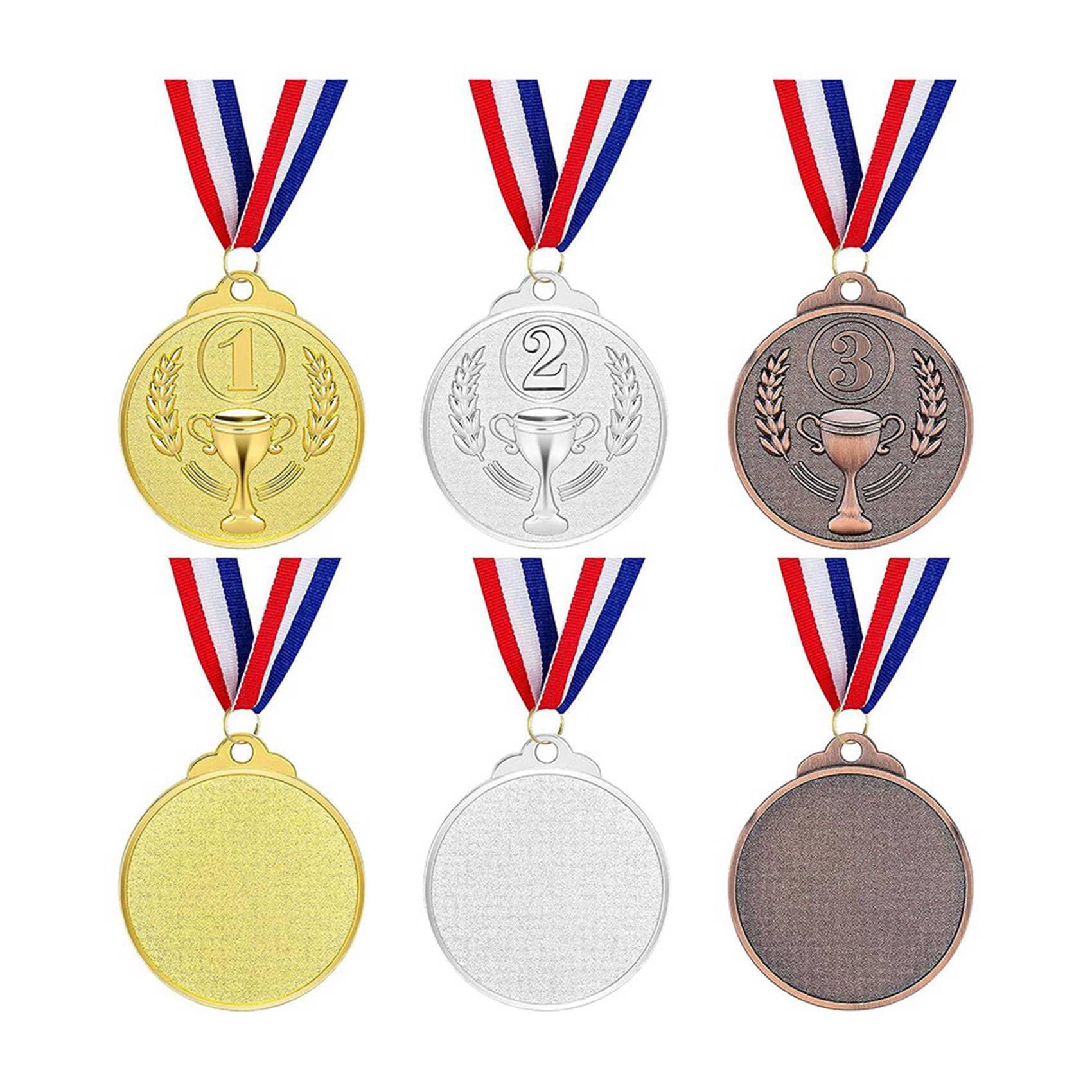 60 Piezas Medallas de Premio Plata Bronce Medallas de 1º 2º 3º Premios para Concursos
