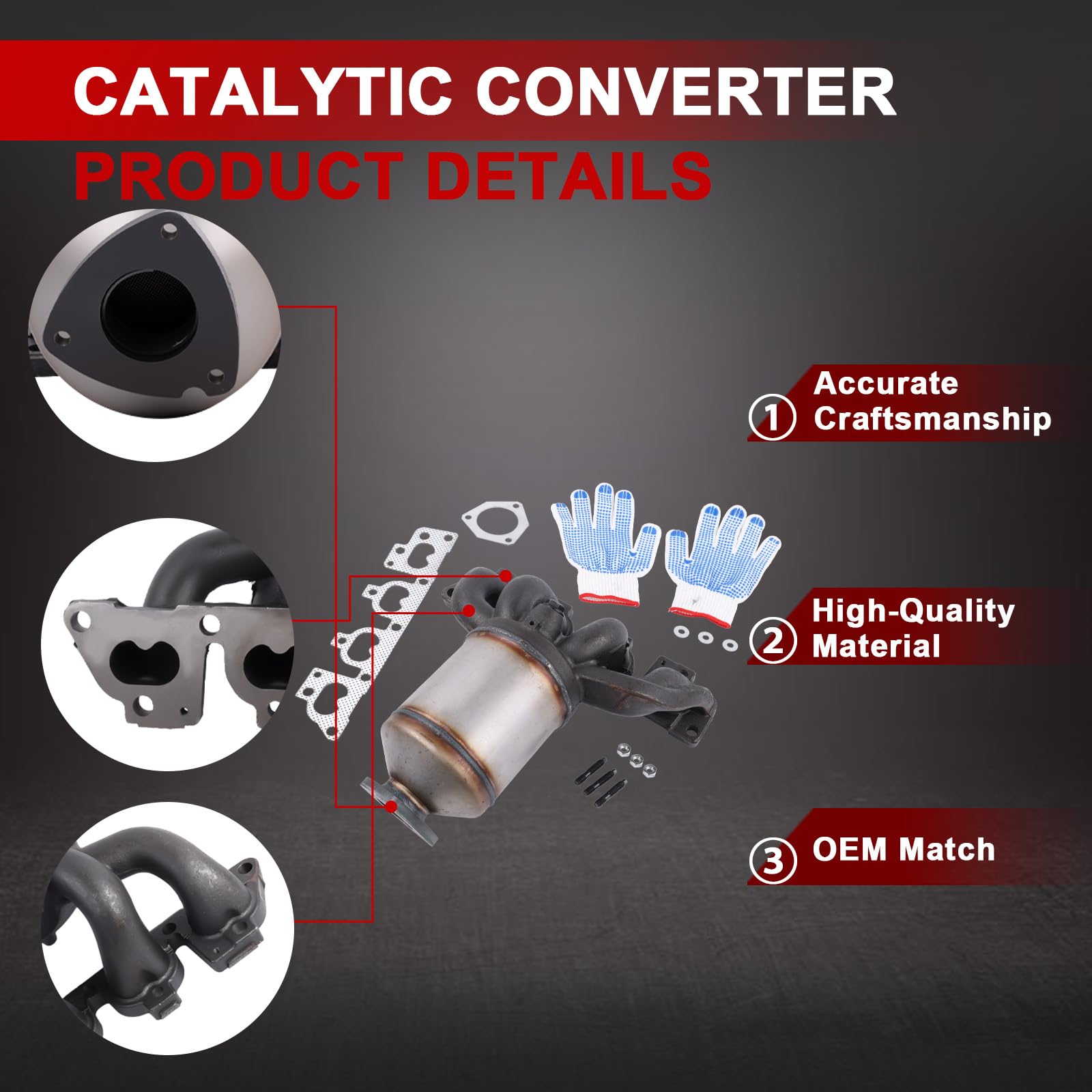Catalizzatore Flydida benzina con accessori Adatto per Astra G 1.4 1.6 Corsa C 1.4 2000-2009 Meriva A 1.6 2003-2010 Vectra B Zafira A Codice articolo 13105075 13106575 850294 9229756 5849007