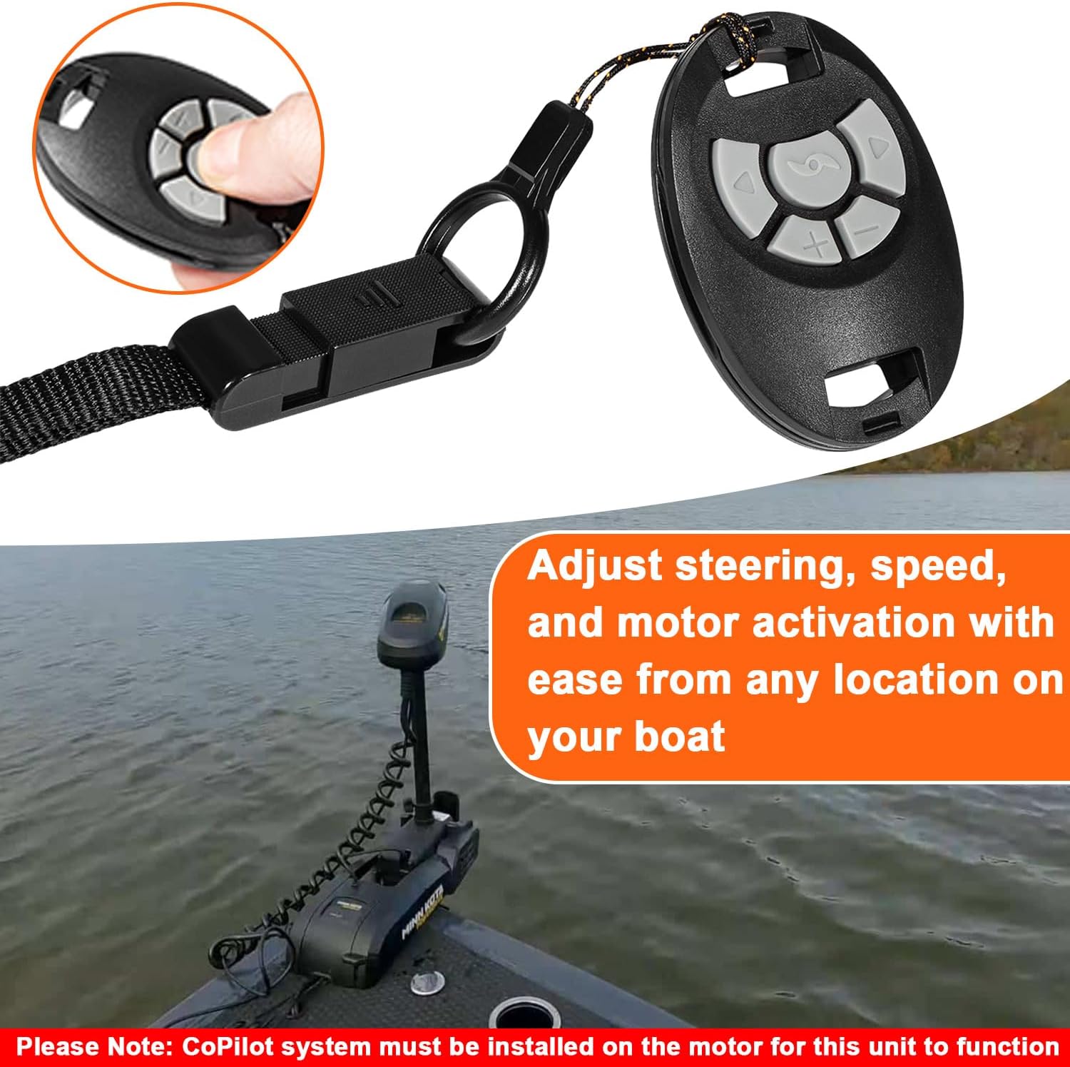 For Minn Kota PowerDrive Trolling Motors Co-Pilot System 1866155 Comes with a 1866120 handheld controller