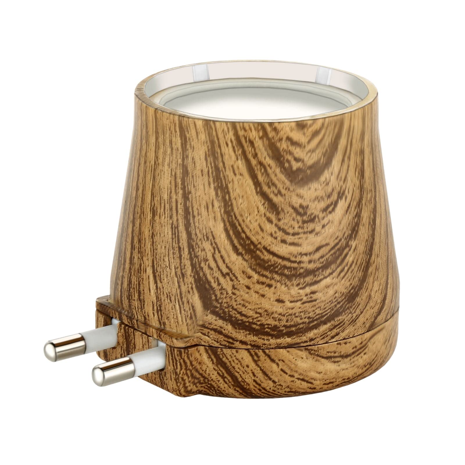 DRAMIQ Beautiful Wooden Pattern Kapoor Dani,Aroma Diffuser Cum Night Lamp Essential Oil Diffuser Made in India Electrical Camphor Diffuser Auto-Heating (RED, 1)