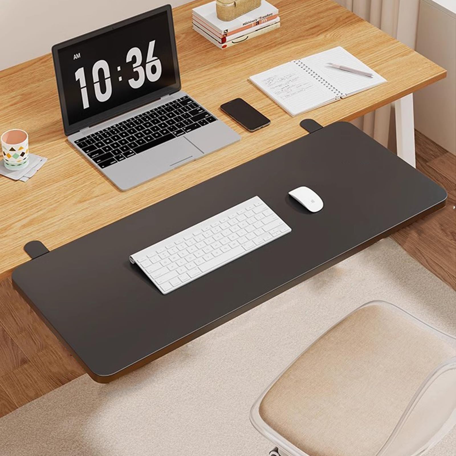 Faltbare Schreibtischverlängerung Verstellbare Schreibtischablage Ohne Bohren Schreibtischverlängerung Platzsparend Faltbare Tischverlängerung für Schreibtische und Esstische Vielseitige Home Office