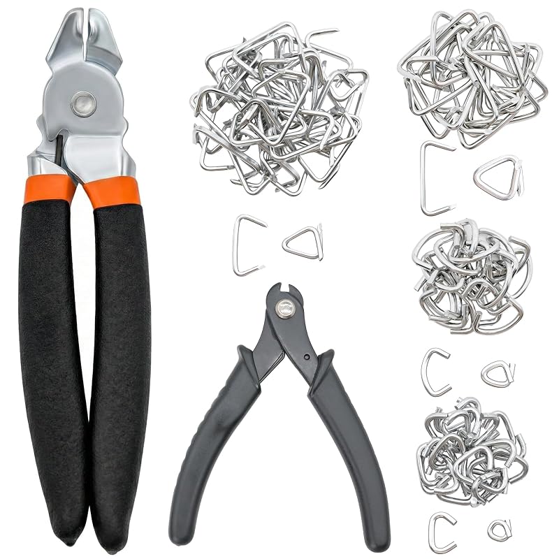 Kit de Alicate para Anéis de Retenção com Alicate de Corte e 100 Anéis Galvanizados Xeeloerwaai HRP13