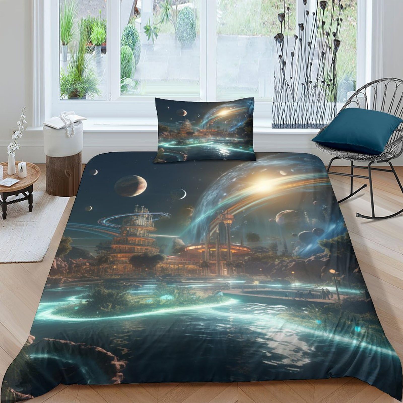 Parure de lit Water Park anti-transpiration avec fermeture éclair pour couchage enfant