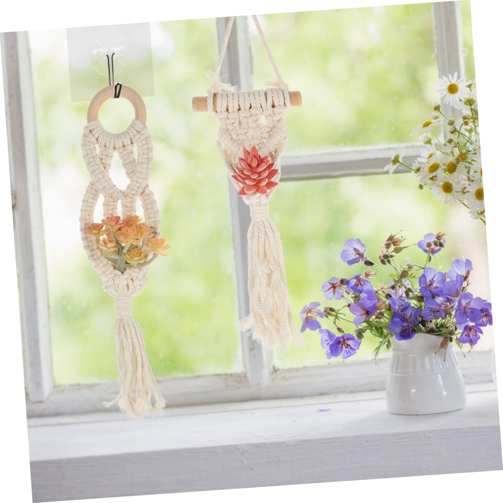 BESPORTBLE 8pezzi Appendiabiti Per Macramè Portavaso Decorativo Per Ed Per Boho e Versatile Per Fioriere Diverse
