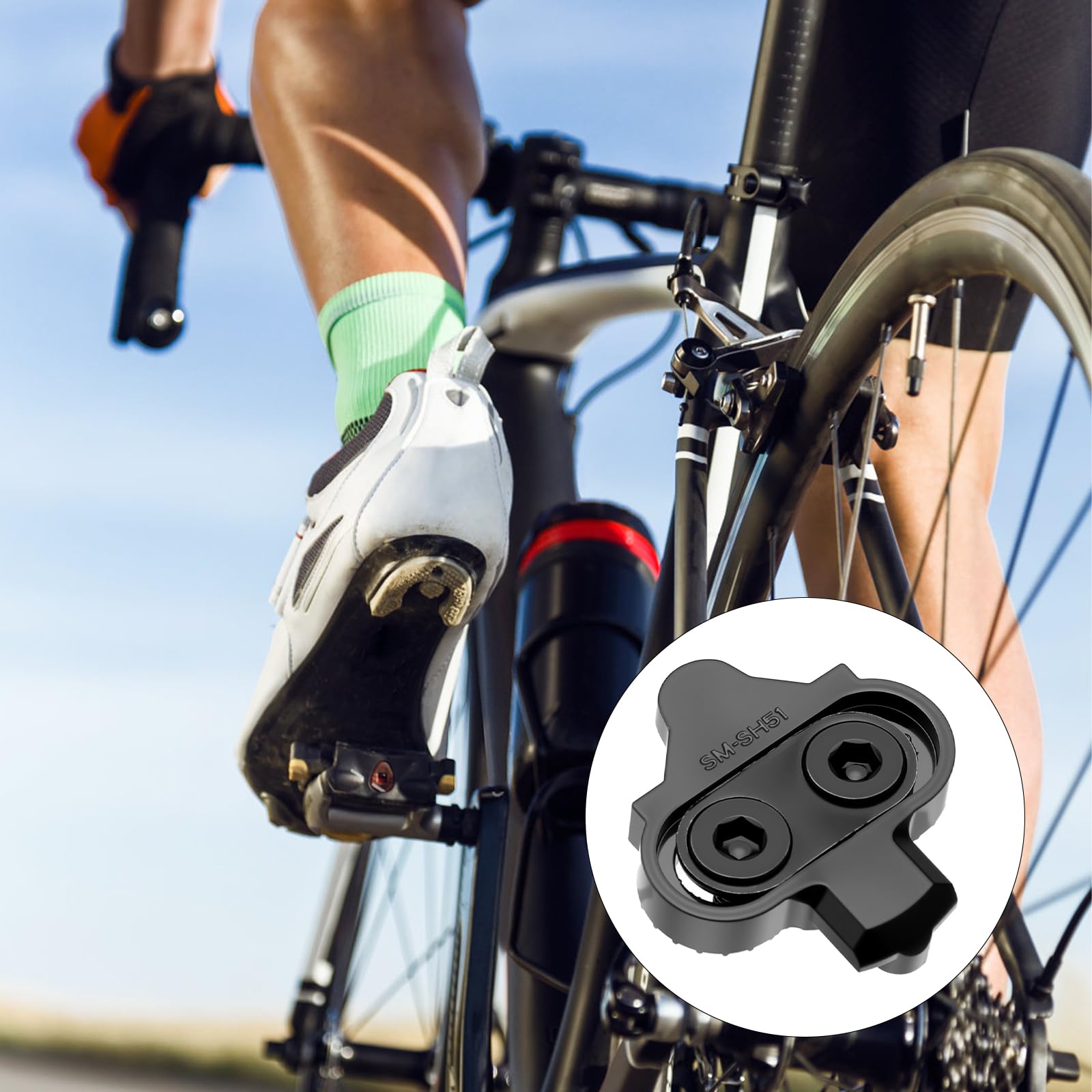 APOMOONS SPD Cleaty do butów rowerowych, kompatybilne z pedałami blokującymi SM SPD, serie Mountain Locking, Cleaty do Shimano, rowerów górskich, antypoślizgowych