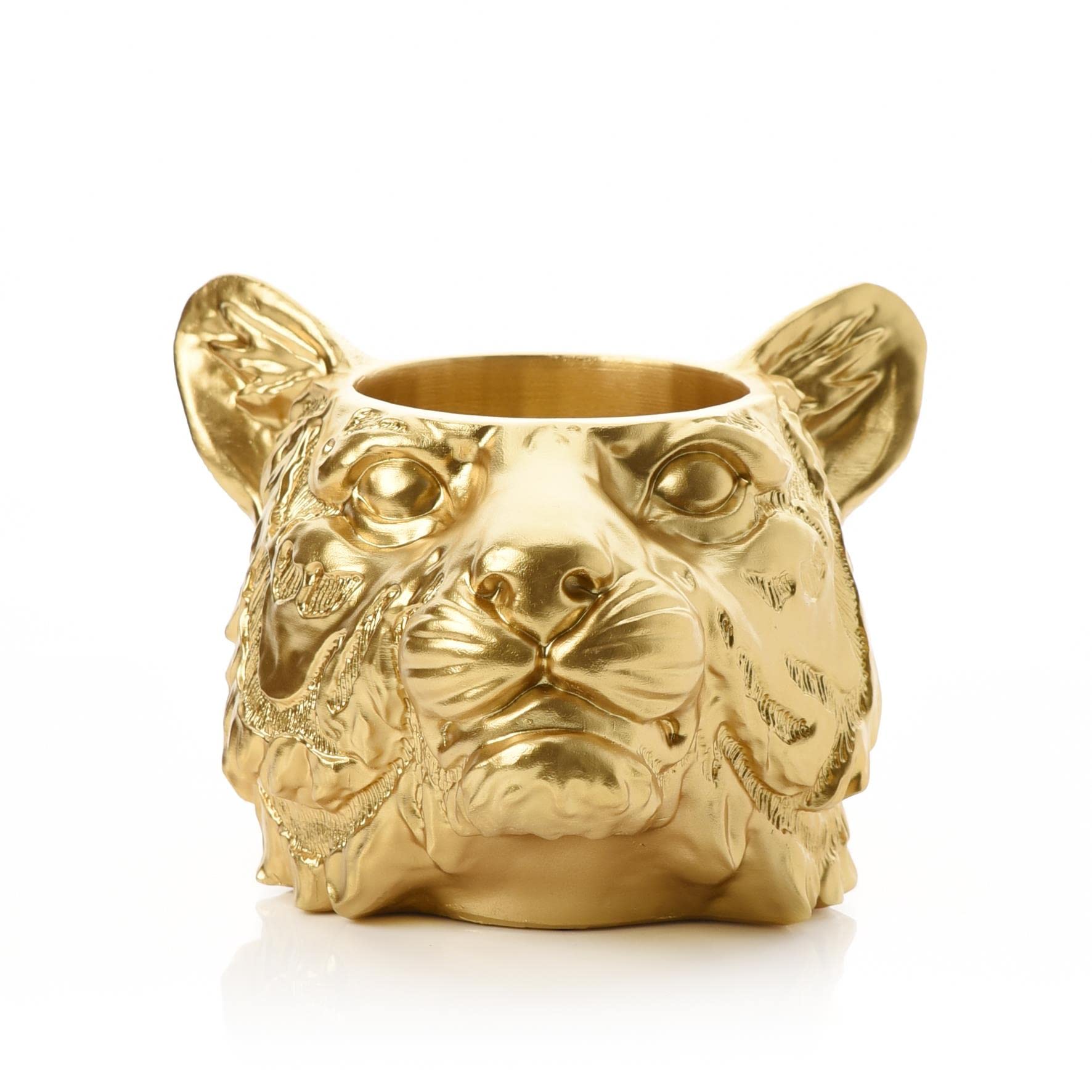 Gold Finish Tiger Planter Vases All Occasions Gift