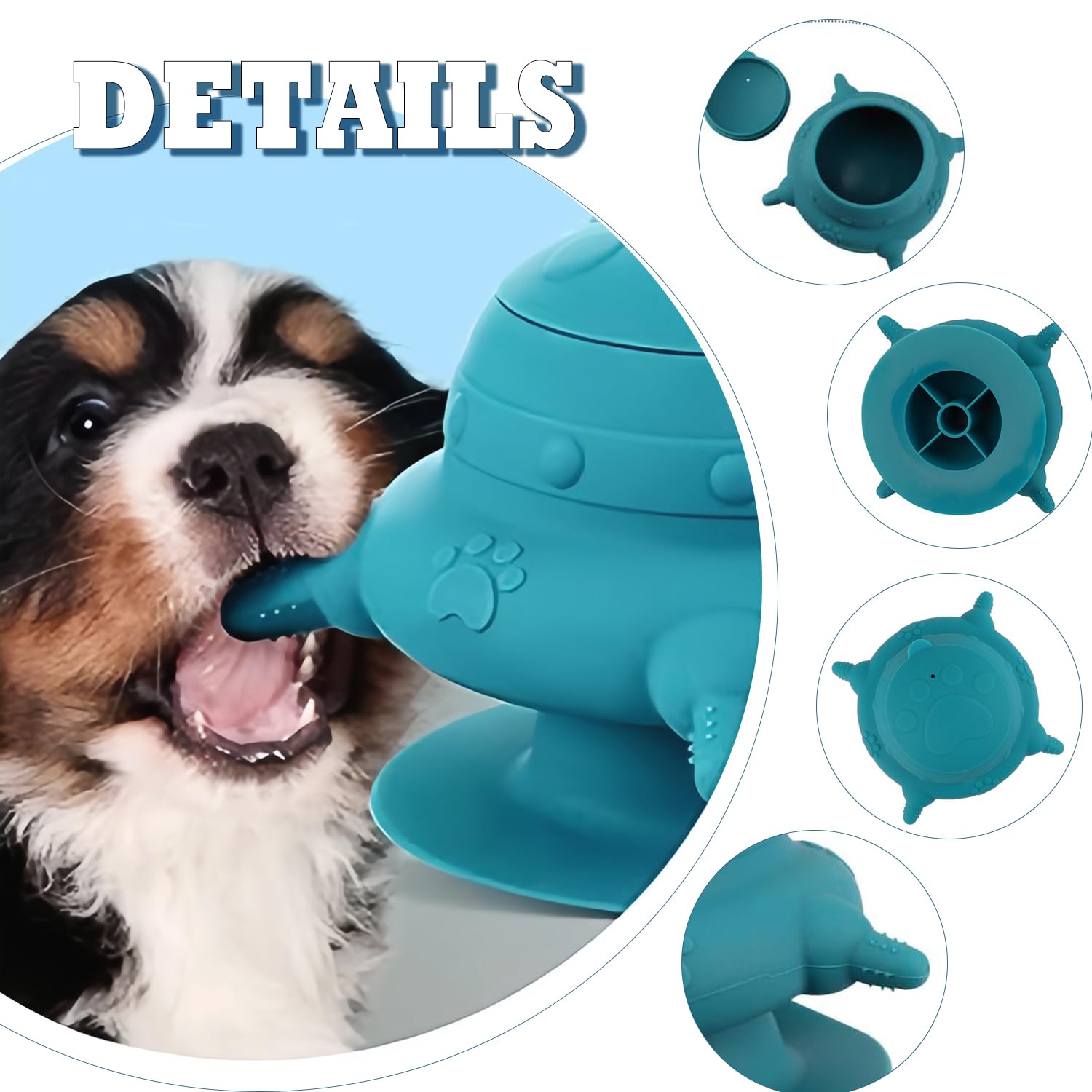 Mangiatoia per Cuccioli In Silicone, Alimentatore Di Latte per Cuccioli, Stazione Di Allattamento per Cucciolis, Alimentatore per Cucciolis per Più, Ventosa Base, per Gattini, Cane, Conigli