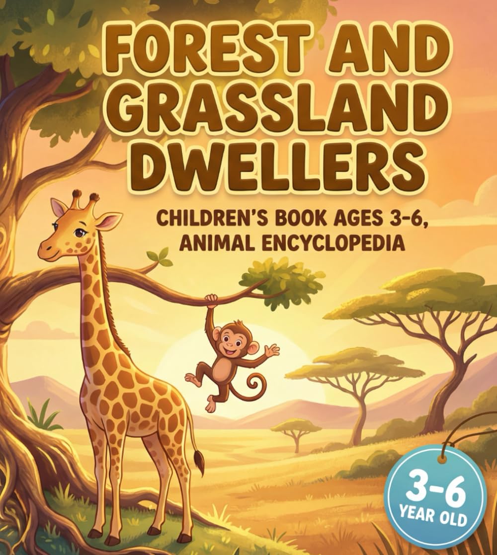 Forest and Grassland Dwellers: Children's Book Ages 3-6, Animal Encyclopedia (Adventure! My Animal Friends)