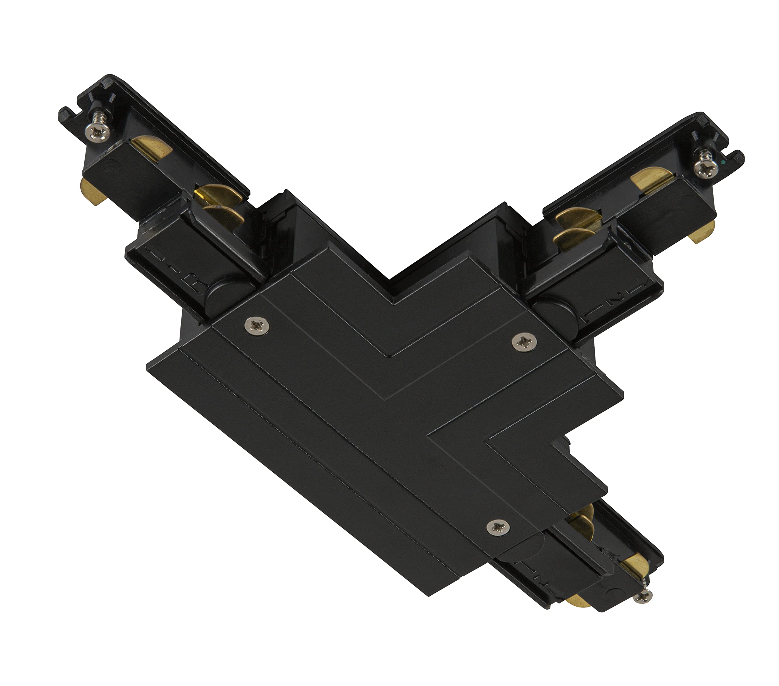 SLV T-Connector for S-Track 3-Phase System/Earth Outer Left Black Dimmable