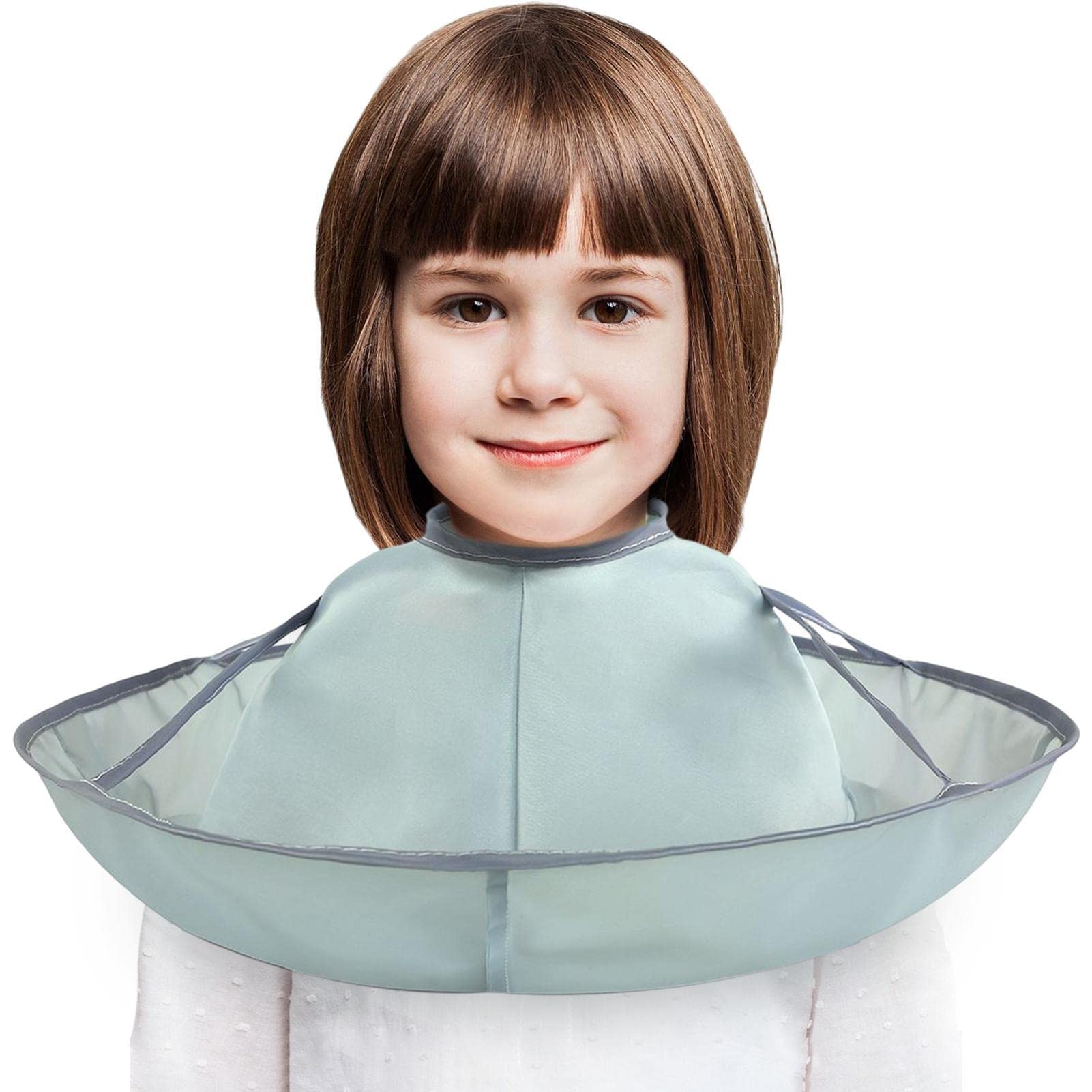 Capa de corte de pelo con diseño de paraguas | Capa de corte de pelo para niños, capa impermeable para cortar el pelo, atrapador de pelo perfecto para niños Lear-au