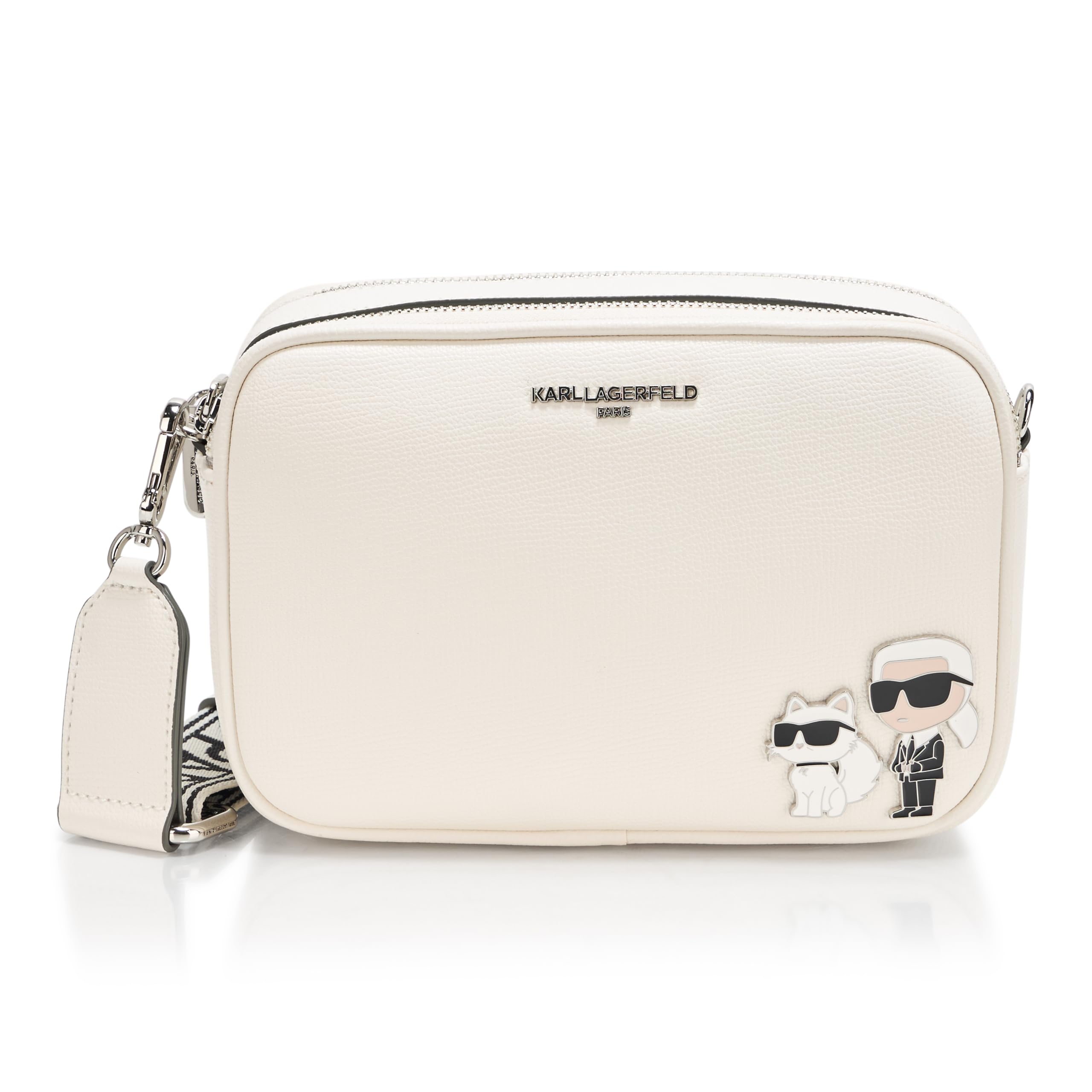 KARL LAGERFELD womens Maybelle Solid Crossbody With Choupette Detail