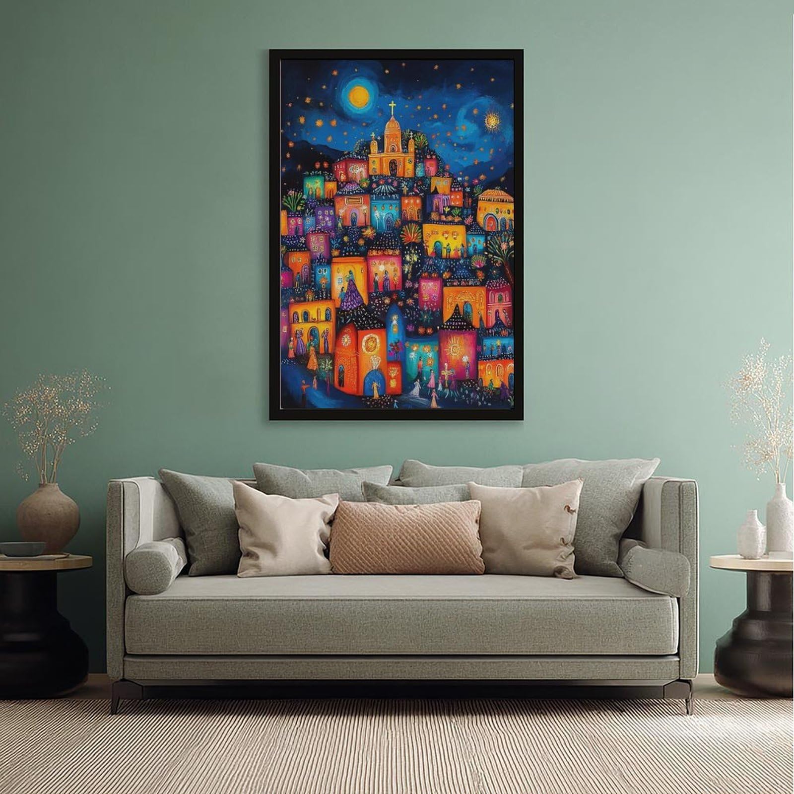 LXWNZE Noche De Rábanos Art_ Oaxaca Ravanello Festival Canvas Poster Wall Art Decor Stampa Dipinti per soggiorno Camera da letto Decorazione 40,6 cm L x 61 cm W