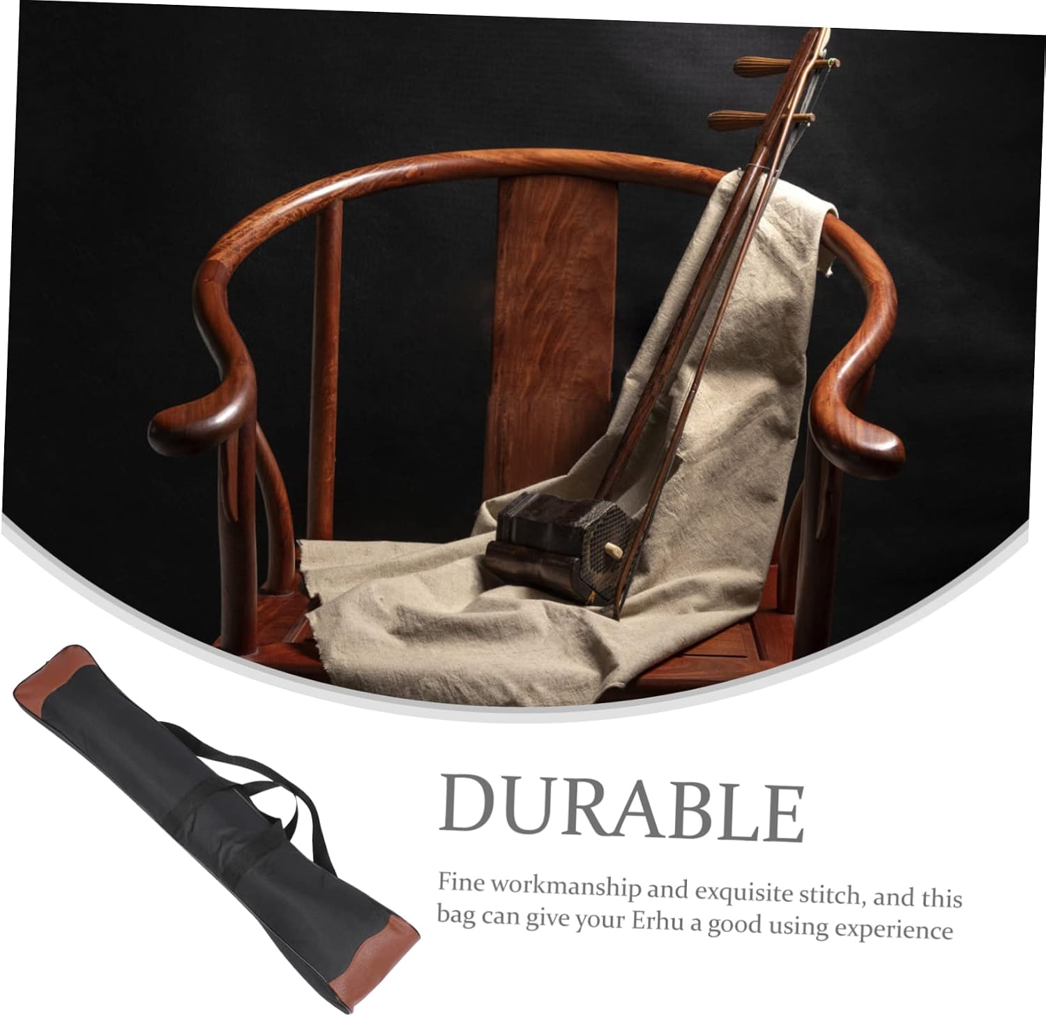 Kisangel Oxford Cloth Erhu Storage Bag Lightweight Carrying Case with Double Handles for of Erhu Musical Instrument Accessories