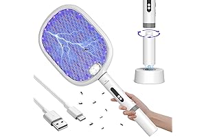 PALONE Detachable Electric Bug Swatter Zapper Racket with Light
