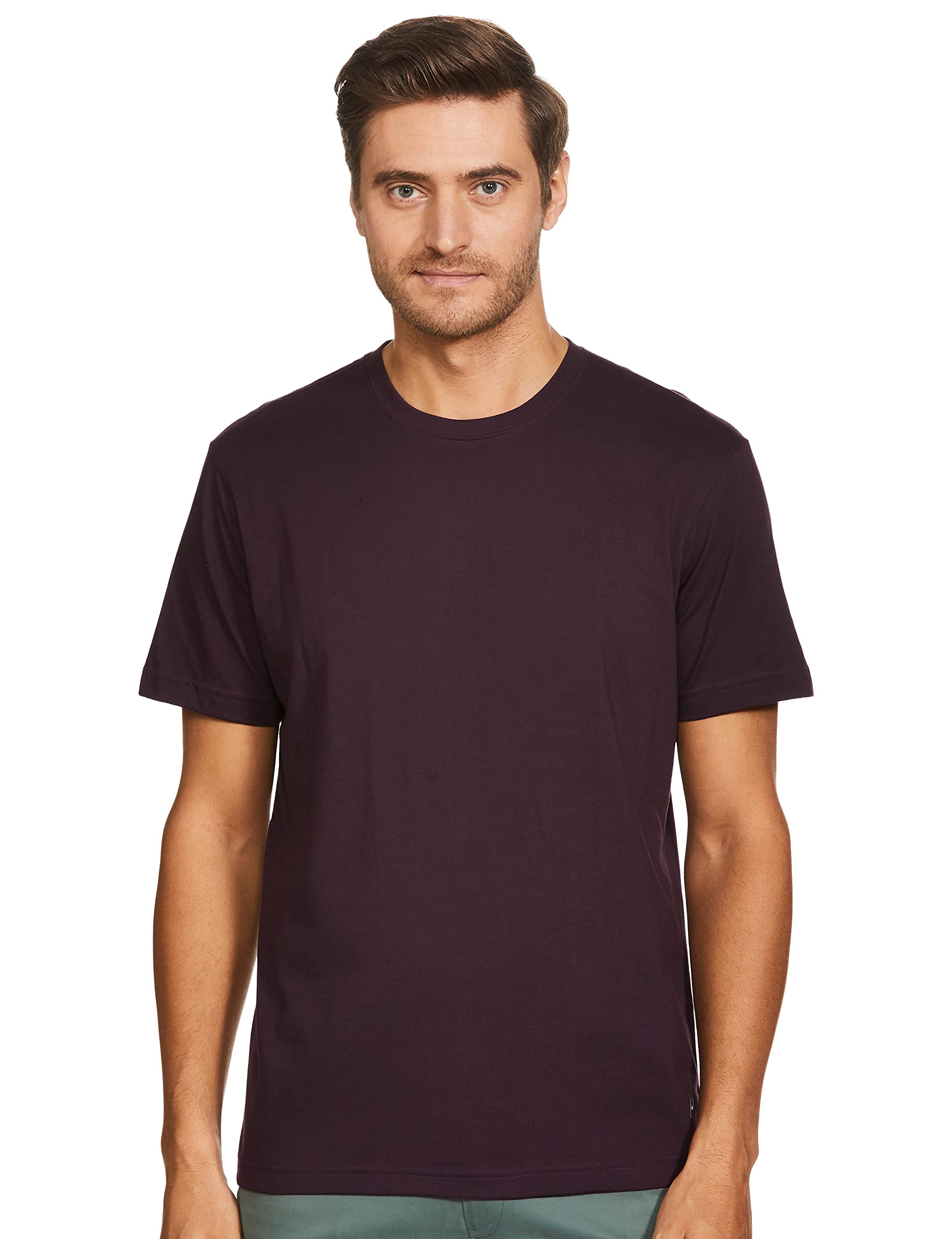 JockeyMen Cotton Solid Regular Fit Round Neck Half Sleeved T-Shirt