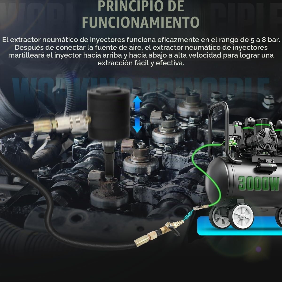 Extractor de Inyectores Diesel, Extractor Inyectores, 21PCS Herramienta de Reparación de Inyectores de Coche