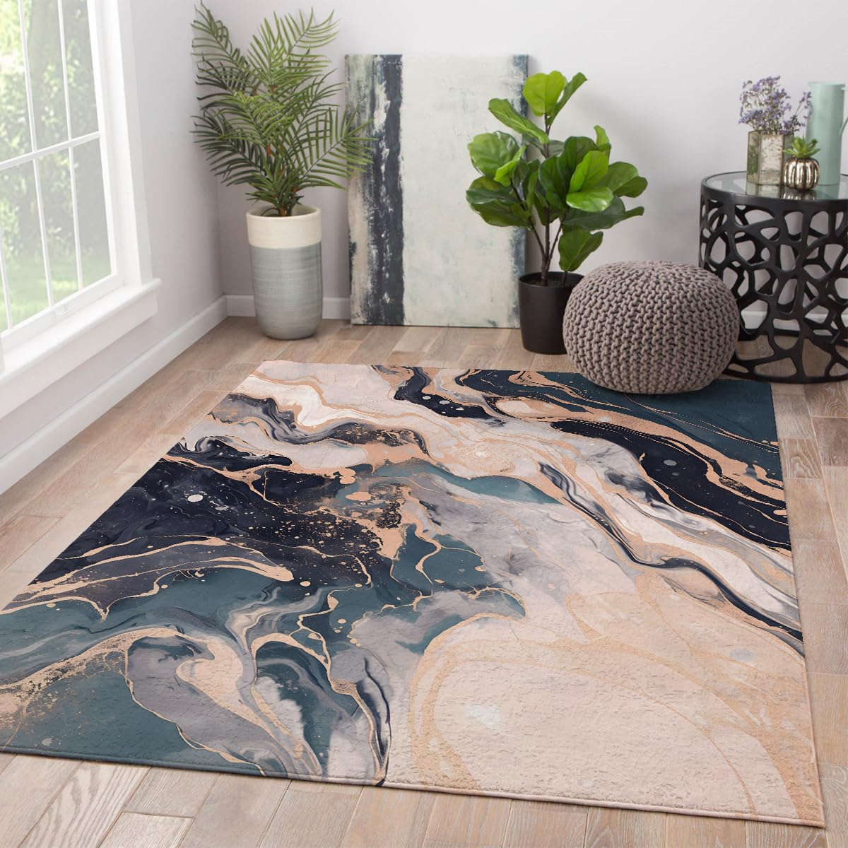 Tapis à poil bas 160x230 lavable et antidérapant pour chambre