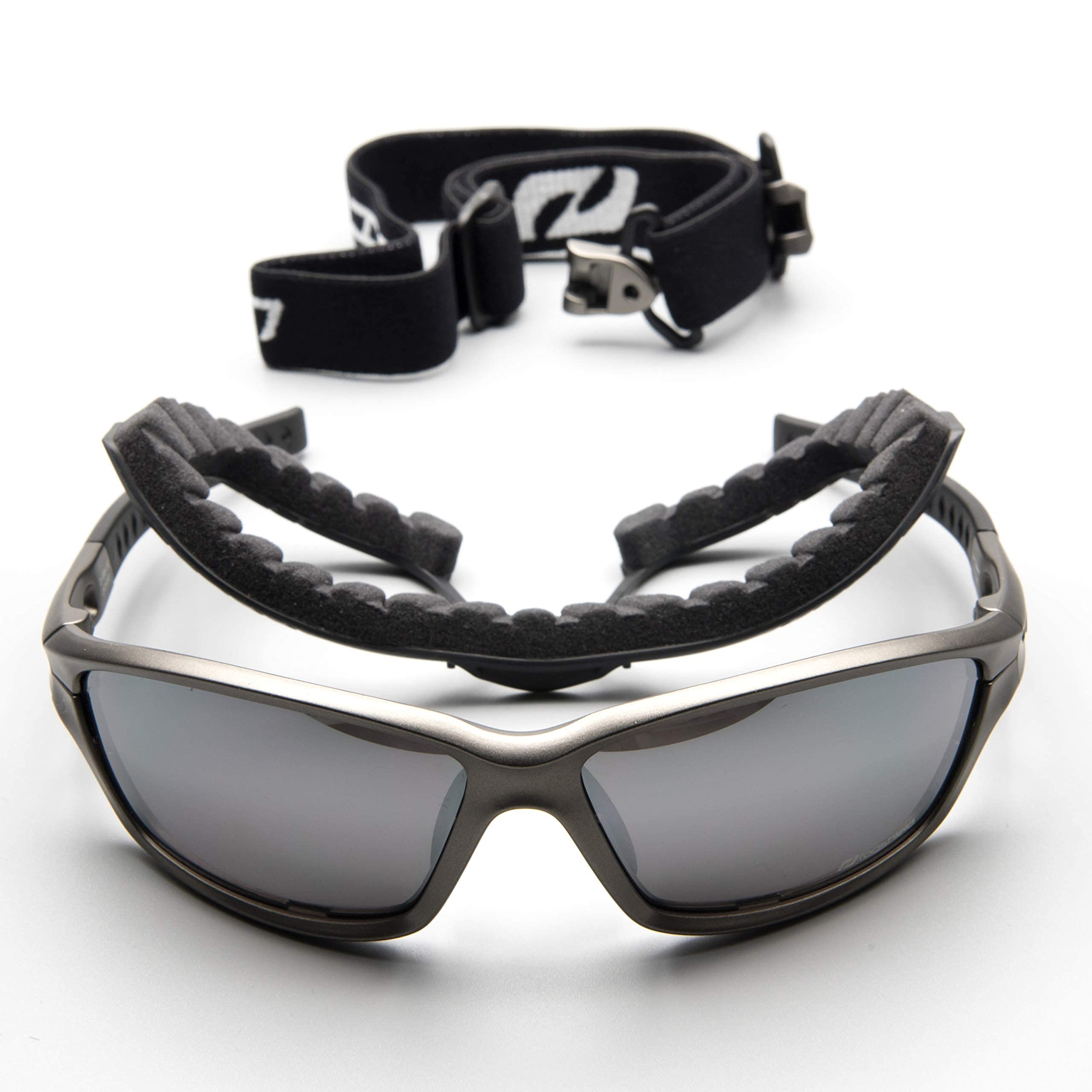 Daisan Okulary sportowe z wymiennymi soczewkami, paskiem, ochroną przed wiatrem, okulary dla osób noszących okulary Opticlip