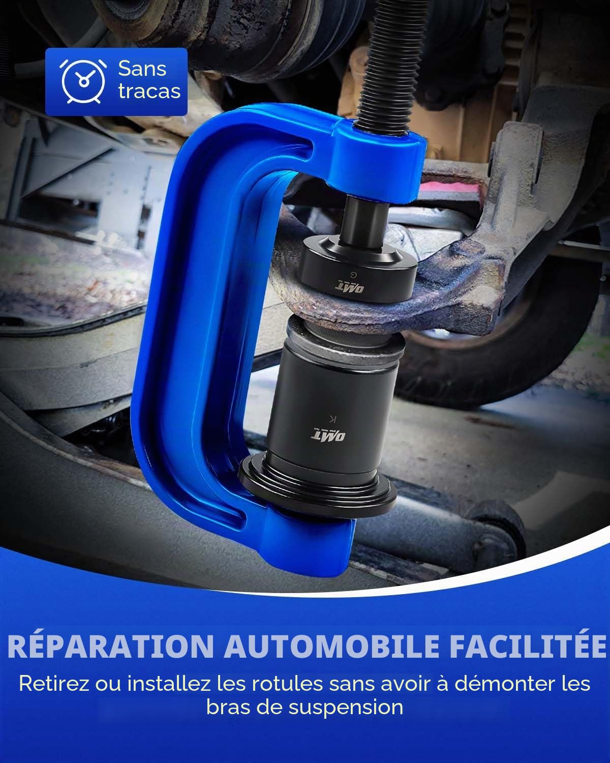 Orion Motor Tech Coffret Extracteur de Rotule Professionnel, Kit Arrache-Rotule Robuste avec Adaptateurs 4x4, Presse pour Joint à Rotule, Cardan et Douille pour Véhicules 2WD & 4WD et Camionnettes