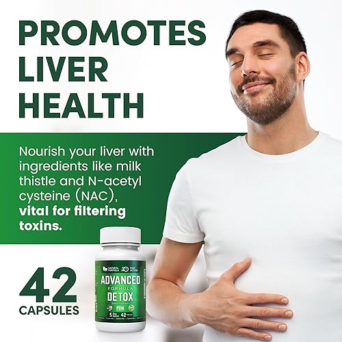 Miniatura 5 de Advanced Detox Cleanse, Kit de desintoxicación con taza de prueba, desintoxicación natural y limpieza con cardo mariano, polvo de regaliz y más,