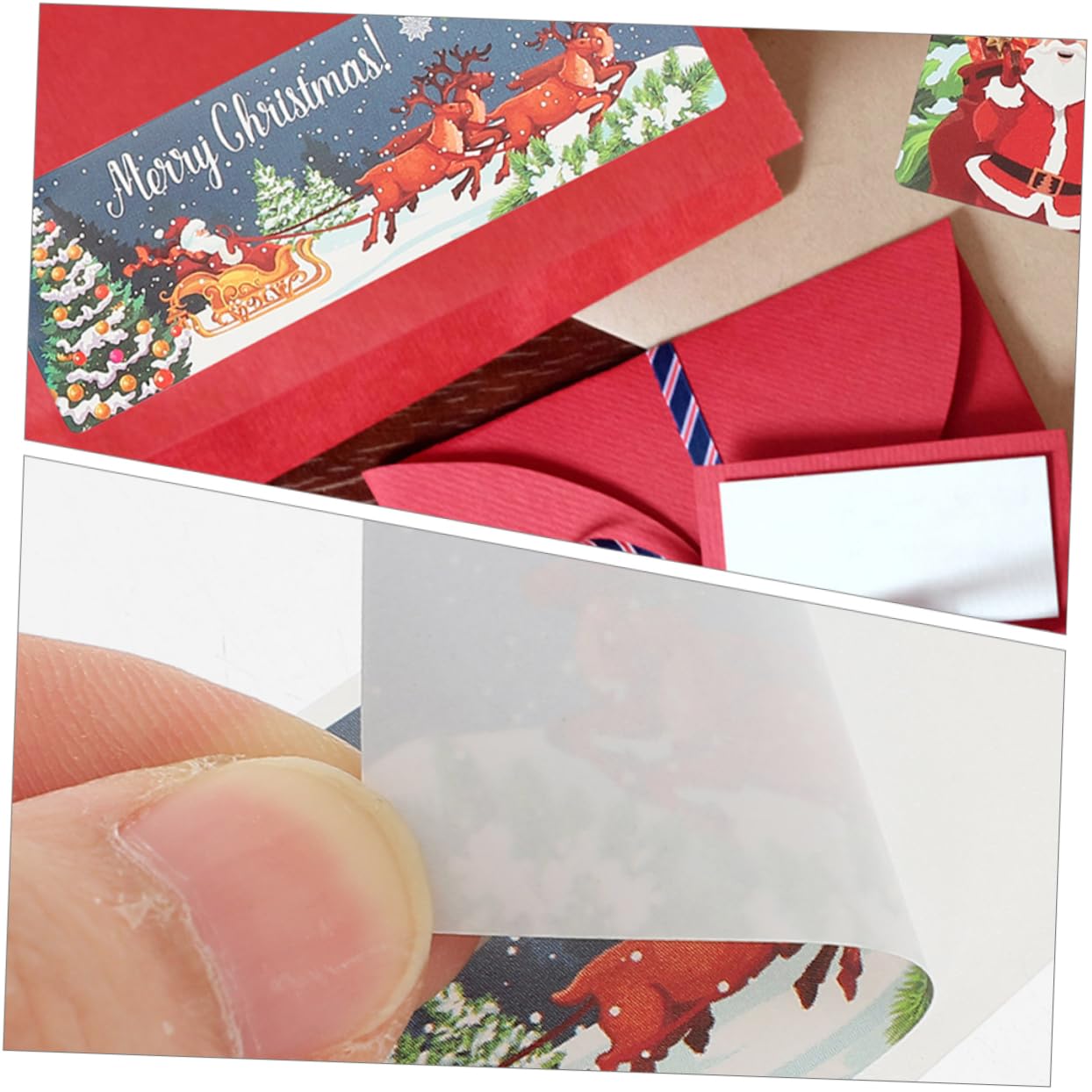5set Adesivi Adesivi Natalizi Per Etichette Alimentari in ​​cera Per Il Matrimonio Lacca Con Sigillo Di Cera Adesiva Punto Adesivo in Vinile Rosso 2rolls*5