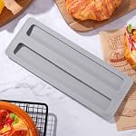 Kichvoe Couverture de grille pain 2 Slice Silicone Bread Maker Cover Lids Bread Machine Cover Toaster Appliance Top Protecteurs Petit déjeuner Cover Bread machine Accessoires Long Grey