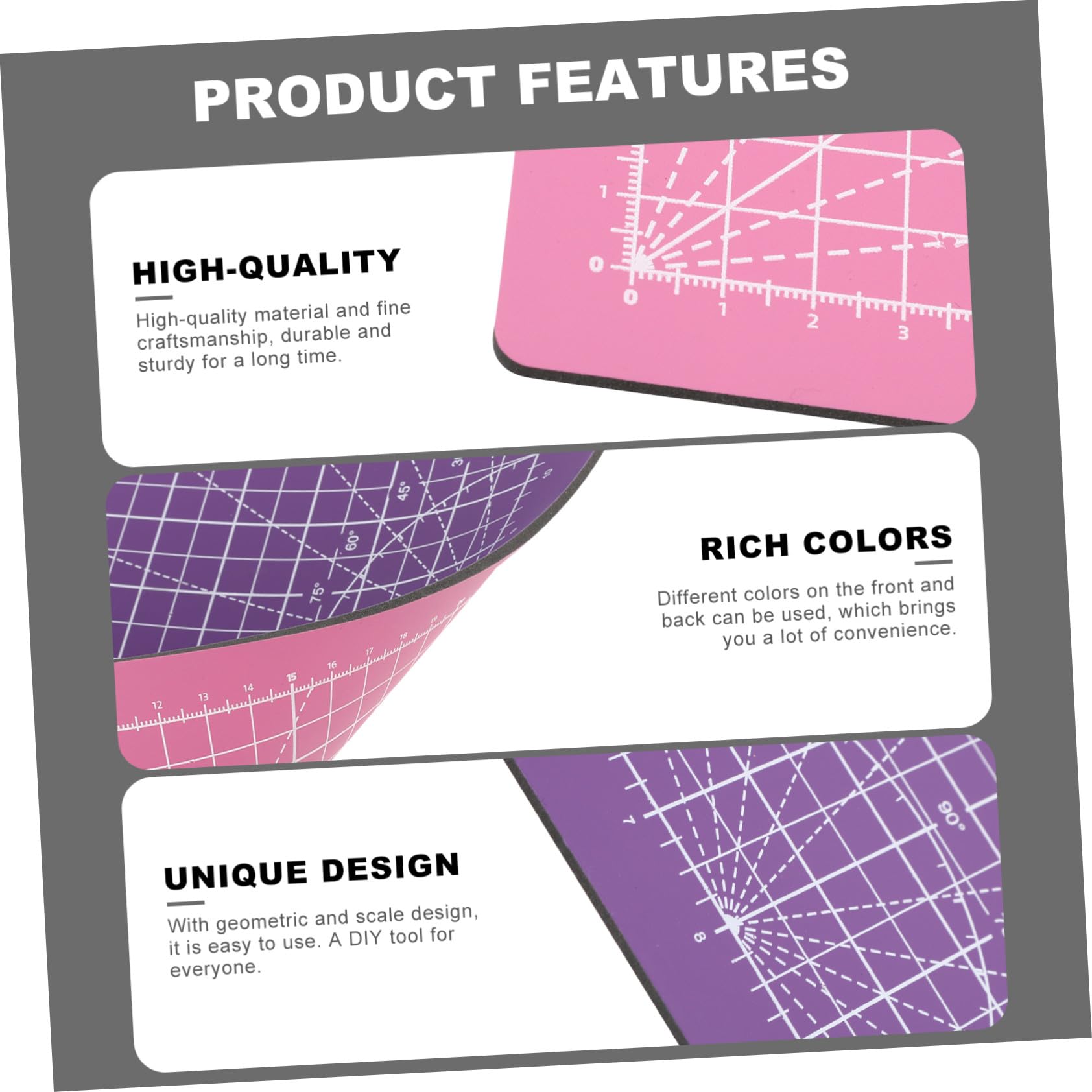 Schneidematte im A3-format aus Pvc, Selbstheilend, Lila
