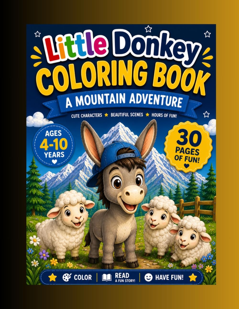 Little Donkey Coloring Book: A Mountain Adventure (Little Donkey Adventures)