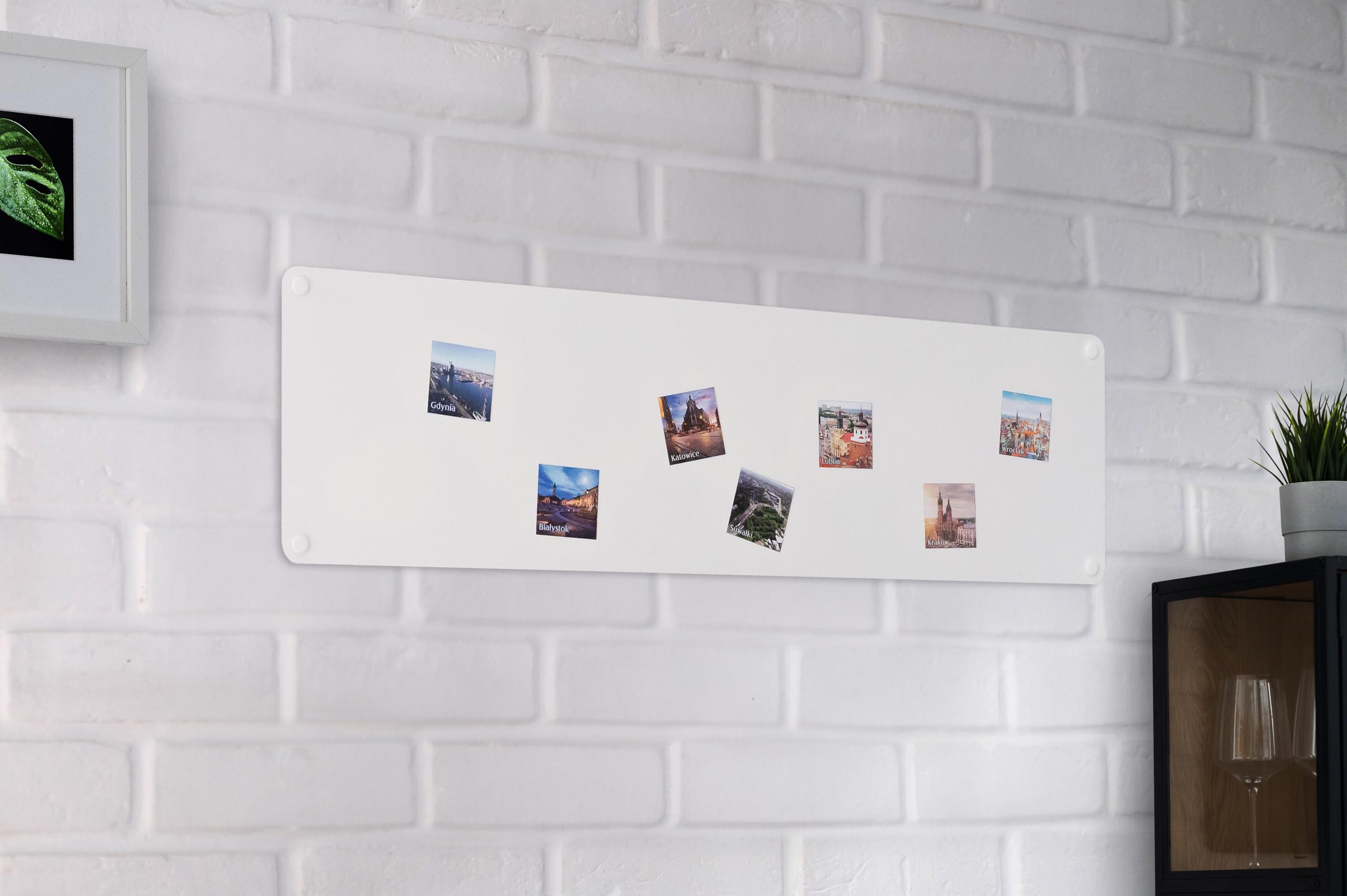 Lavagna Magnetica Bianca 66x42 Cm - Pannello Per Appunti E Calamite Per Casa E Ufficio - Foto 8