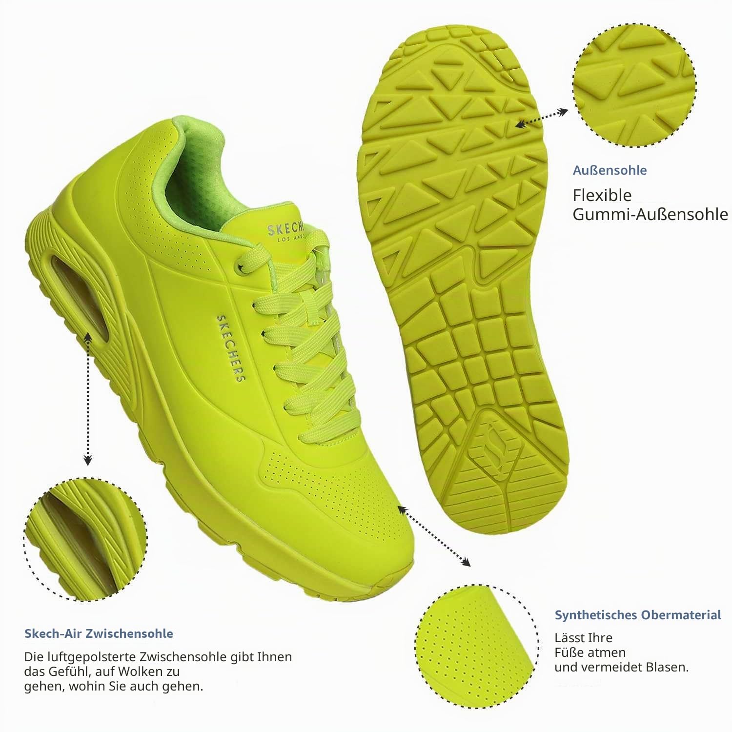 Skechers Herren Uno Stand On Air Turnschuhe – Bild 4
