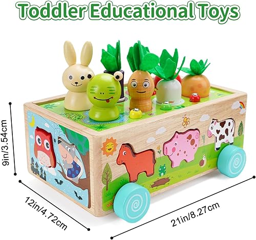 Miniatura 3 de Juguetes Montessori de madera para niños de 1, 2 y 3 años, regalo de primer cumpleaños para niños, regalo de primer cumpleaños para niños,