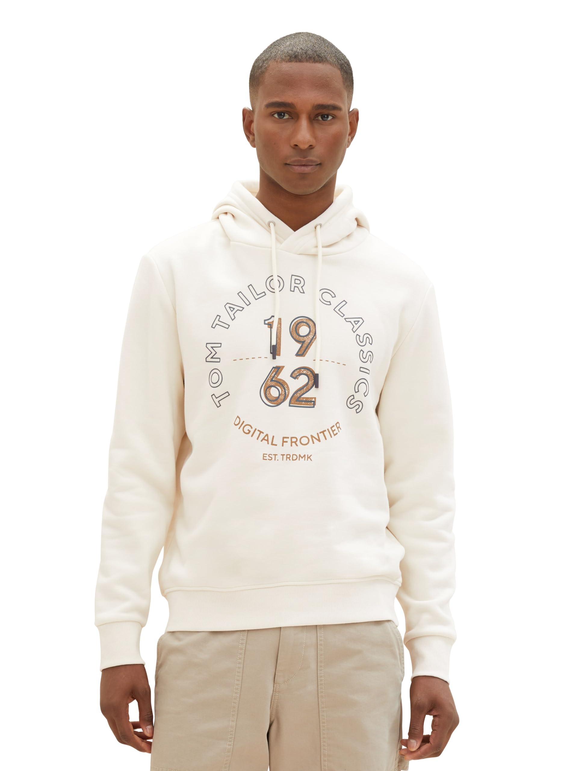 TOM TAILOR Men's Hoodie Sweatshirt with Print