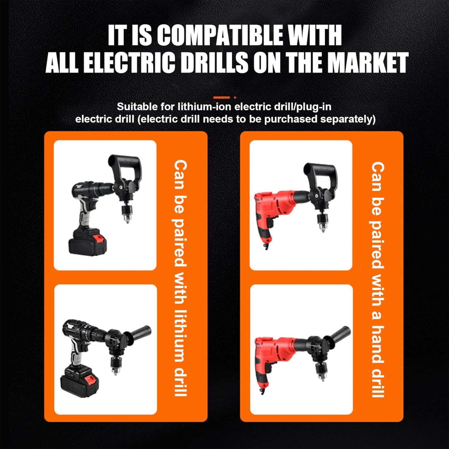 Even 90 Degree Drill Attachment, Right Angle Drill Adapter with Auxiliary Handle, Adjustable. - Image 6 thumbnail