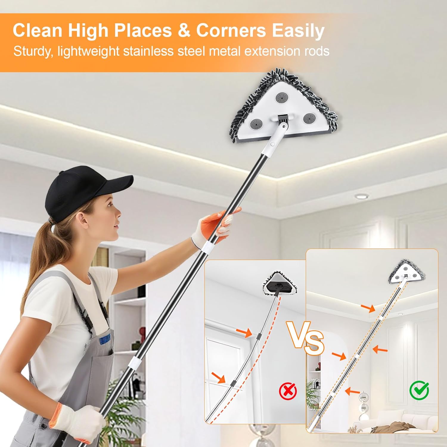 Profal Window Squeee, 1 Squeee Window Cleaner l with Long