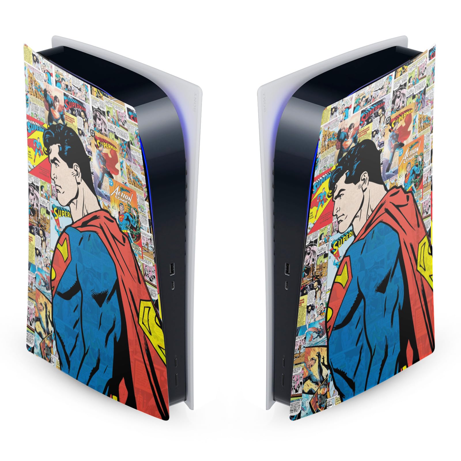 Plaque frontale Superman PS5 Digital Edition - Vinyle haute définition aux logos DC Comics - 7