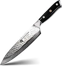 Premium 8 Inch Damascus Chef Knife, Japanese VG10 Super Steel 67 Layer High Carbon Stainless Steel Kitchen Knife with Full Tang Handle