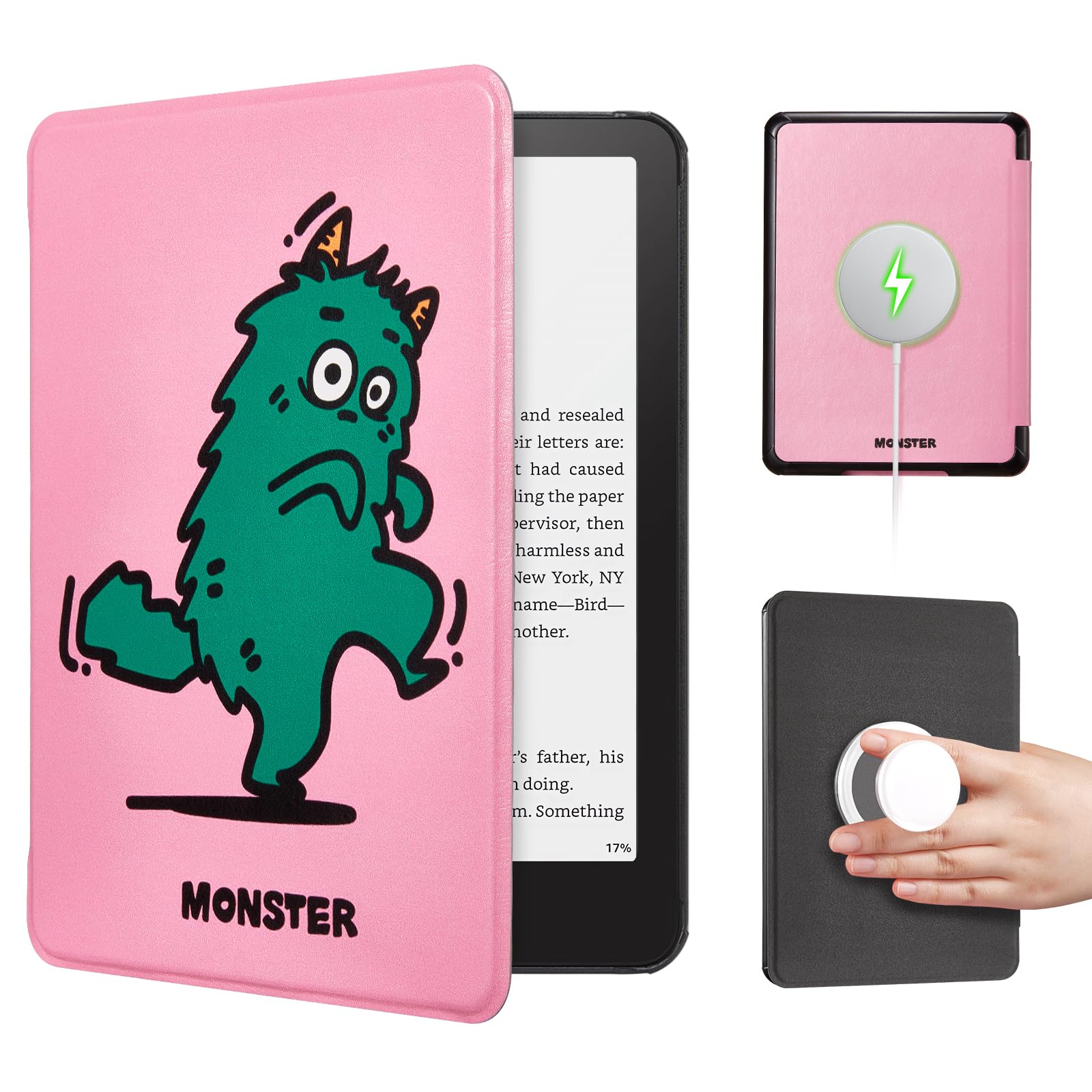 CoBak Case for 7" E-Readers - All New PU Leather Cover with Auto Sleep Wake Feature for E-Readers 2024 Released