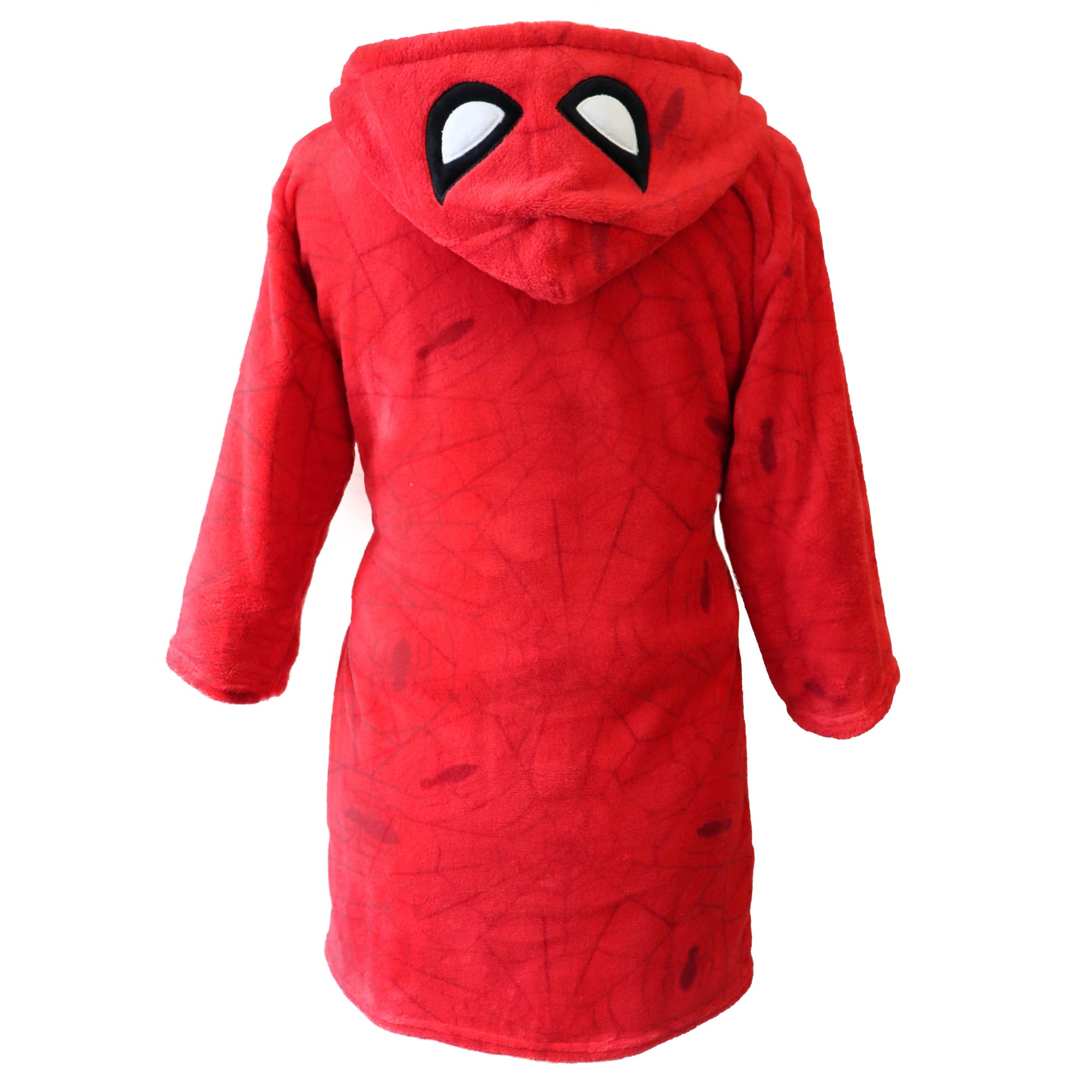 SPIDERMAN MASK Robe de Chambre Garçon 2-4 ans | Oeko-tex | Peignoir Enfant Garçon en Polaire Douce | Rouge