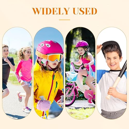 Miniatura 3 de Haysandy 4 piezas2 pares de calcetines elásticos de compresión para niños, tobilleras de punto para correr, entrenar (beige, 10-15 años)