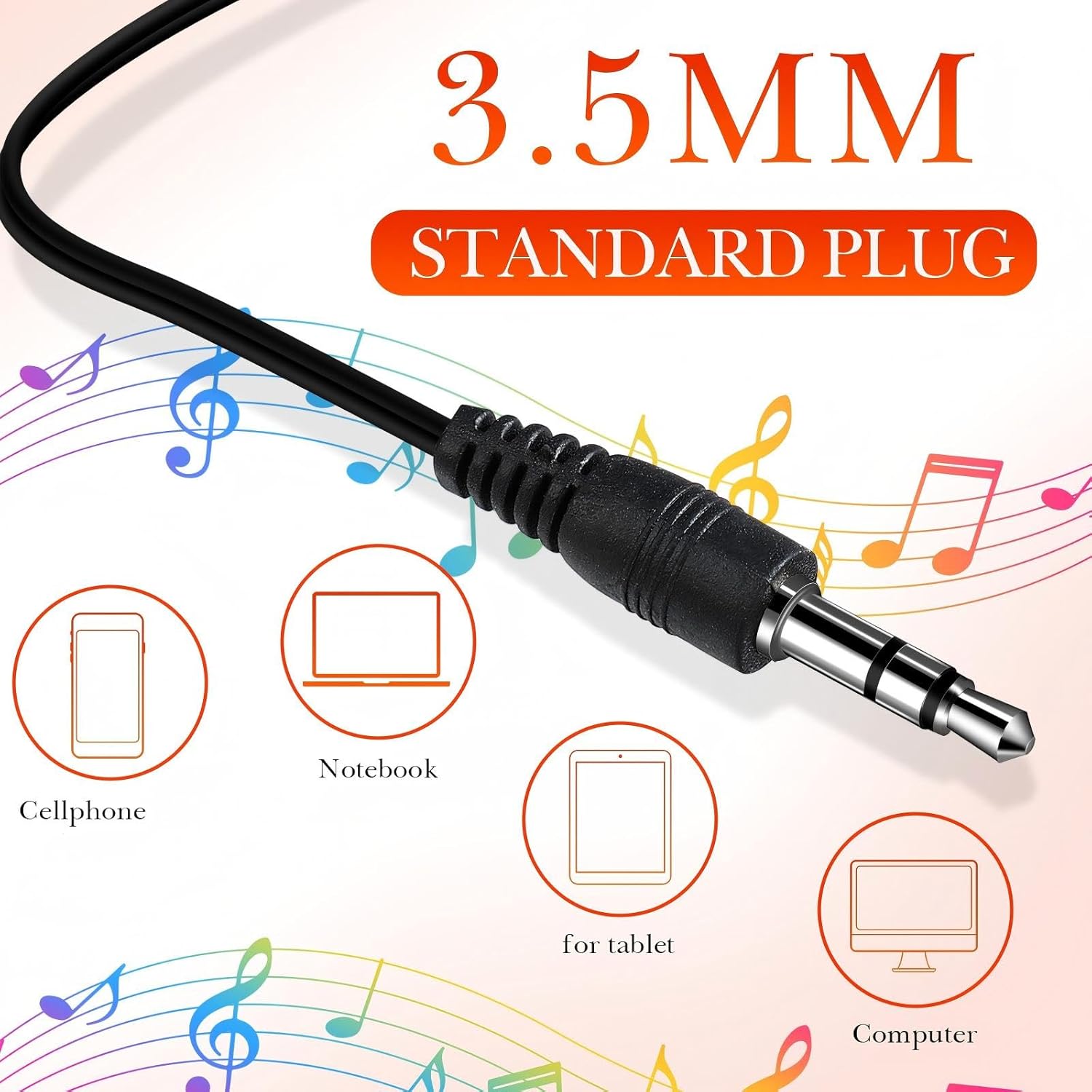 Kanayu 100 Pack Wired Earbuds Bulk for Classroom Ear Headphones Wired Basic Student Earbuds No Microphone with 3.5MM Jack for Class Laptop School Library, Individually Bagged (Orange)