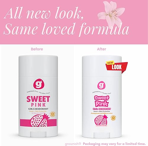 Miniatura 2 de Growing Basics Desodorante Sweet Pink para niños (niñas de 7 años), natural, no tóxico, sin aluminio, hipoalergénico, protección 24 horas, olor