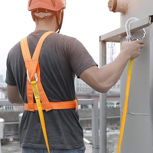 Miniatura 7 de WILDKEN Cordón de seguridad, arnés de escalada al aire libre, cuerda de protección contra caídas, ganchos grandes a presión, mosquetón (amarillo 2)