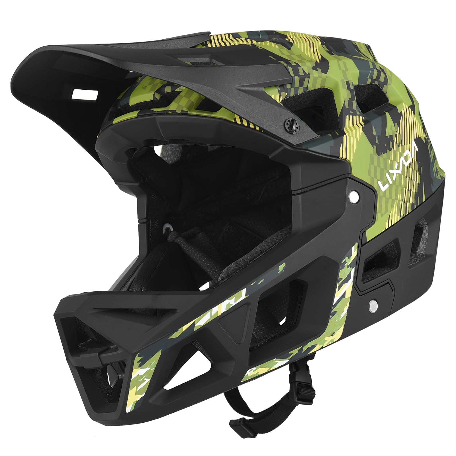 Lixada Casco integral de bicicleta de montaña para adultos, casco de bicicleta de montaña para adultos, para hombre y mujer, circunferencia de la cabeza de 55-58 cm/59-61 cm, casco de bicicleta