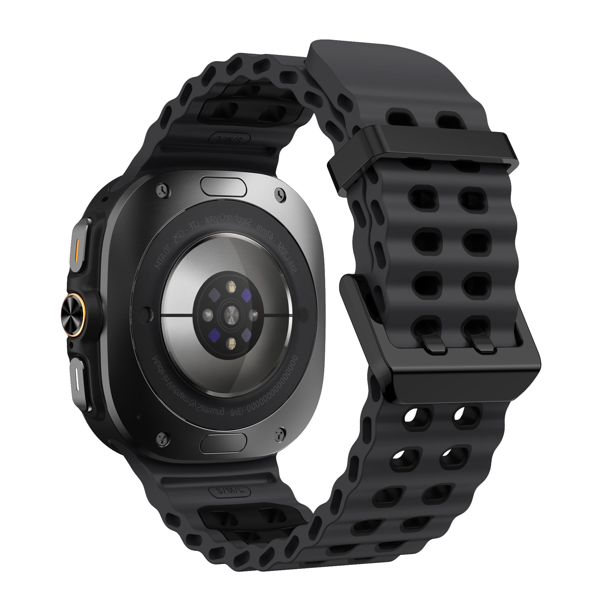 Smartwatch Armband Galaxy Watch Ultra 2025 Ocean Silikonarmband Compatible with Samsung Ultra Watch Armband 47mm Weich Atmungsaktiv Sport Ersatzarmbänder for Galaxy 7 Ultra