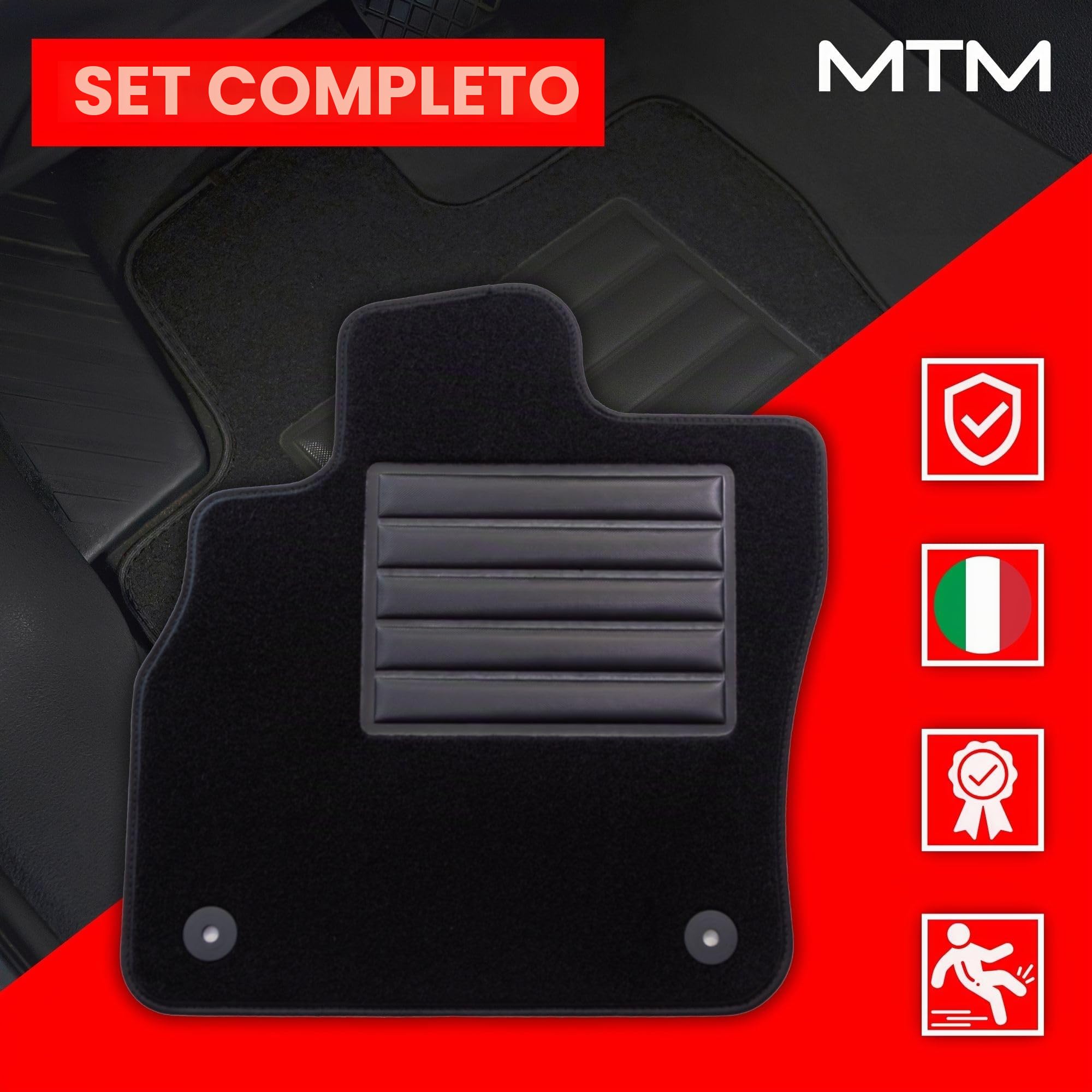 MTM SP-4139 Tappetini su Misura in Velluto per Dacia Sandero/Sandero Stepway II 12.2012>11.2016