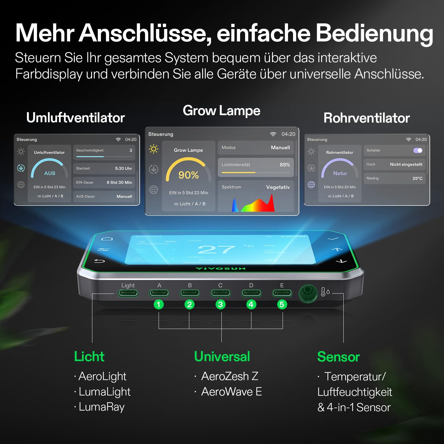 VIVOSUN Smart Rohrventilator 150mm AeroZesh G6 Abluftset 660m³/h mit GrowHub E42A+, Temperatur- und Feuchtigkeitsregler, WiFi/App-Fernsteuerung, Aktivkohlefilter und Schlauch für Growzelt Hydroponik