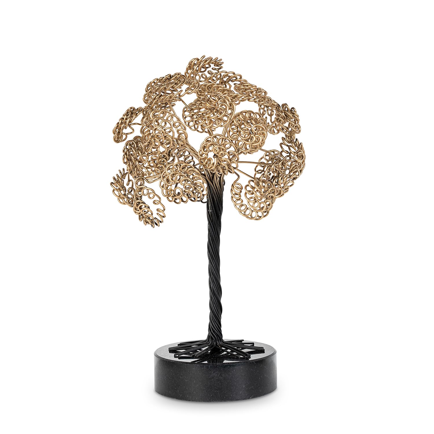 Arbre en métal doré déco salon chic objet design moderne 20cm