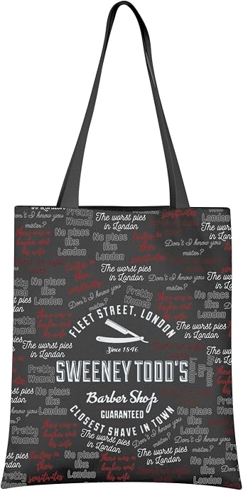 VAMSII Demon Barber Theater Tote Bag Musical Inspired Gift Sondheim Fans Gift