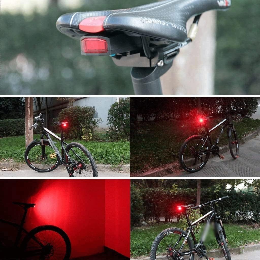 Bike Tail Light USB Rechargeable Waterproof Bicycle Rear Lights Easy Mount Cycling Safety Warning Taillight High Lumen Bicycle Rear Light Prevention Night Riding