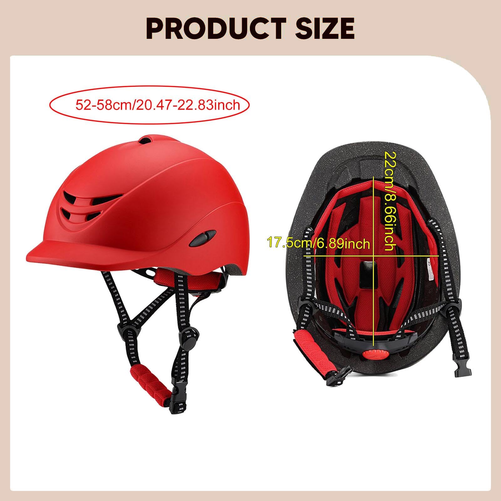 Casque D'équitation Léger, Réglable et Respirant, Idéal pour Les Cours D'équitation et Les Randonnées.